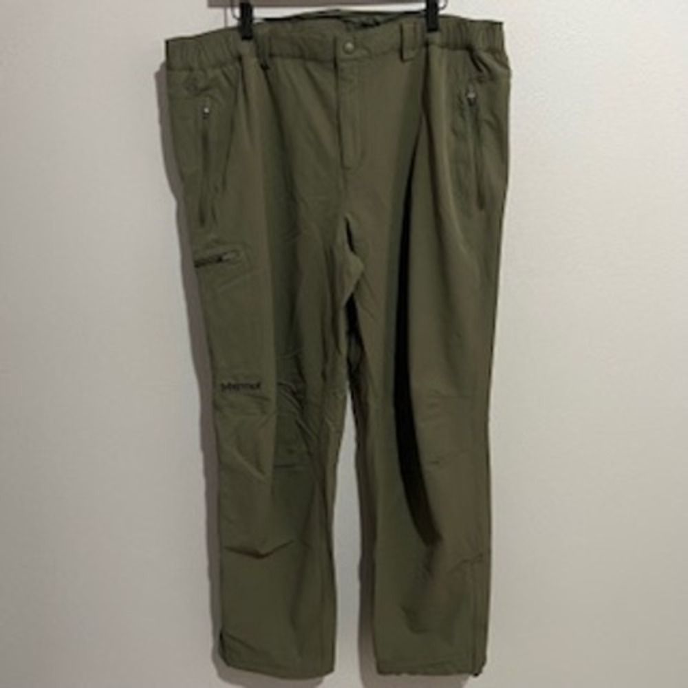Marmot Mens Hiking Pants Olive Green Stretch Cargo Outdoor Trousers 38 Short - Picture 11 of 14